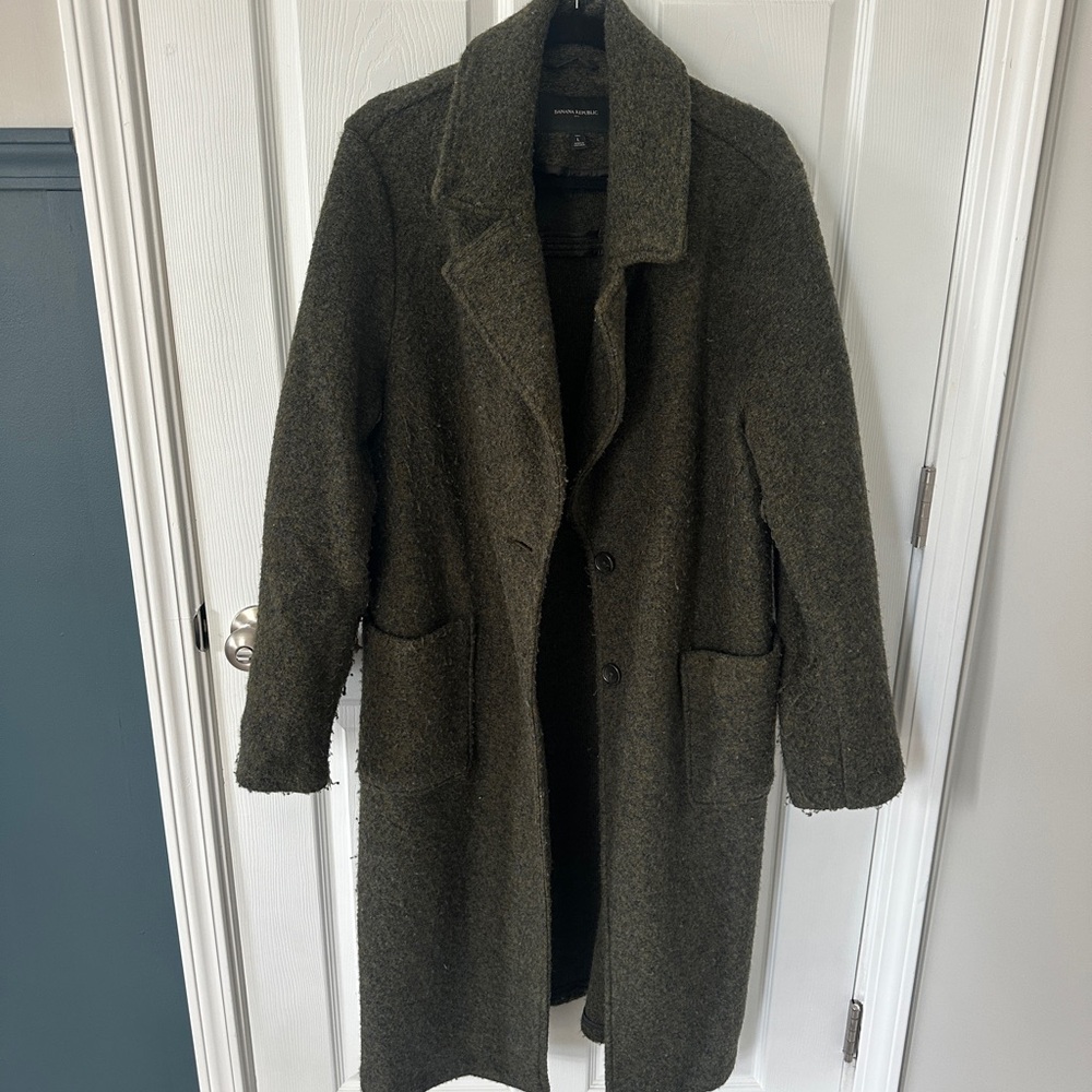 Banana Republic Long Knit Wool Coat